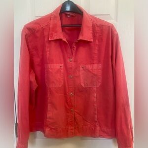Fresh Produce Coral Utility Top Jacket Shacket lightweight w/front pockets